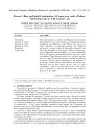Business registration can be made for a period of 1 year and not more than 5 years. Pdf Partner S Duty On Capital Contribution A Comparative Study Of Islamic Partnership Contract With Common Law