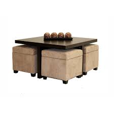 Reclaimed wood coffee table round. Coffee Table With 4 Storage Ottomans Ideas On Foter