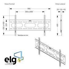 Ele deixa fácil ajustar a posição do aparelho pros lados, pra cima ou pra baixo, o que dá bastante. Suporte Fixo De Parede Perfil Slim Com Trava De Seguranca Para Tvs Led Curva De 39 A 99 N01v8 Suportes Suportes Para Tv Eletrohalen Audio Video E Automacao