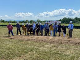 Attending the ground-breaking for the new Patriot Industrial Park