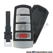 Nbg009066t Smart Car Key Shell 4 Button For Vw Volkswagen Passat Cc 2010 2011 2012 Volkswagen Passat Cc Vw Volkswagen Volkswagen Passat