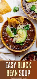 Black Bean Soup With Canned Beans Easy Black Bean Soup In 2020 Black Bean Soup Recipe Easy Black Bean Soup Bean Soup Recipes