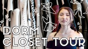 Dorm room organization tip #1: College Dorm Closet Tour Organization Tips Youtube