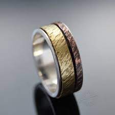 Brass And Copper Men Spinner Ring Etsy Mens Wedding Bands Silver Band Wedding Rings