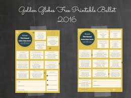 The hollywood foreign press association's 77th annual golden globe®awards ceremony will air live coast to coast on nbc from the … Golden Globe Award Free Printable Ballot 2016 Easy Event Ideas