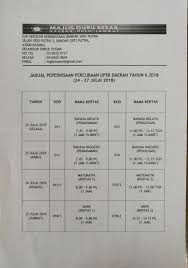 Jadual waktu dan tarikh upsr 2019. Makluman Terkini Buletin Bulanan