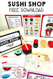 Sushi Shop Role Play Free Download Teaching Freebies Role Play Areas Dramatic Play Diy