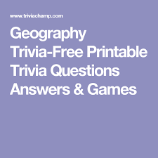 It covers over 70% of the planet, with marine plants supplying up to 80% of our oxygen,. Geography Trivia Free Printable Trivia Questions Answers Games Geography Trivia Trivia Questions Trivia