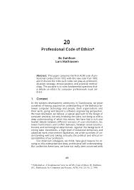 Pdf Professional Code Of Ethics