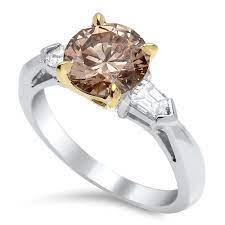 Would You Wear A Brown Diamond Engagement Ring Round Brilliant Diamond Ring Unique Diamond Rings Black Diamond Ring Engagement