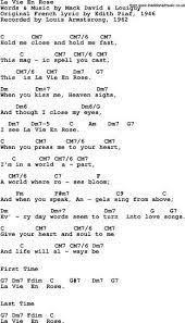 Day 14 A Song That No One Expects You To Love Even I Didn T Expect Myself To Love La Vie En Rose By Louis Armst Lyrics And Chords Music Chords Ukulele G6 a world where roses. lyrics and chords music chords ukulele