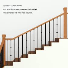 Maybe you would like to learn more about one of these? Buy Aotree Wrought Iron Balusters Hollow Double Knuckle Stair Spindles Railing Spindles 44 In X 1 2 In Box Of 10 Satin Black Online In Turkey B08zxwy1zd