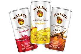 Malibu is a coconut flavored liqueur, made with caribbean rum, and possessing an alcohol content by volume of 21.0 % (42 proof). Malibu Pre Mixed Drinks 2013 04 11 Beverage Industry