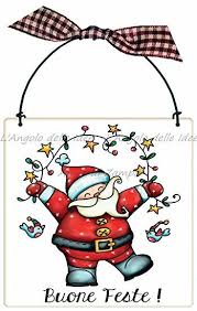 Quadretto Con Ferretto Cm 10x10 Buone Feste Idea Regalo Targa Porta Con Scritta Spiritosa Country Regalo Di Natale Babbo N Natale Babbo Natale Auguri Natale
