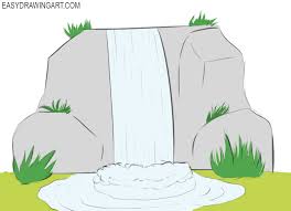This book has instructions on how to paint waterfalls and rainbows and other landscape features. How To Draw A Waterfall Easy Drawing Art