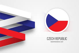 It is bordered by austria to the south, germany to the west, poland to the northeast. Godlo Republiki Czeskiej I Flaga Premium Wektor