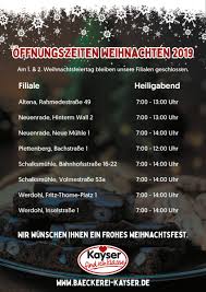 Der heilige abend am 24. Offnungszeiten Filialen Heiligabend Backerei Kayser Sauerlandische Backtradition Seit 1890