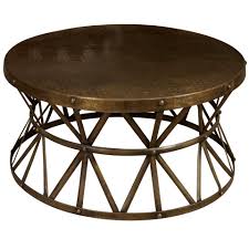 A Round Metal Coffee Table 1stdibs Com Metal Coffee Table Round Metal Coffee Table Round Wood Coffee Table
