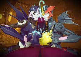 1boy 2girls arcee autobot big breasts big penis black body blue  body blue cum blue eyes breasts cum cum on body cum on breasts cum on face  cumshot cybertronian