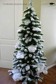 The Robin S Nest Flocking A Fake Christmas Tree Fake Christmas Trees Christmas Decorations Vbs Crafts