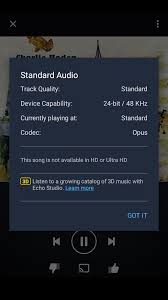 So It Looks Like Amazon Is Using Opus Codec On Standard Tracks For Android Amazonmusic