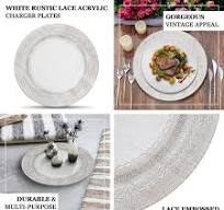 Amazon.com | Efavormart 6-Pack 13" Gold Rustic Lace Embossed ...
