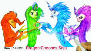 Upon awakening, sisu becomes the warrior princess raya's best friend and travel. How To Draw Colour Dragons Chooses Sisu Raya And The Last Dragon Disney Raya Youtube