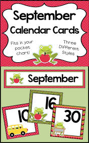 September Calendar Numbers Monthly Calendar Cards Set Teaching Calendar September Calendar Calendar Numbers