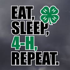 4 Hmall Org Product Eat Sleep 4 H Window Decal 4 H 4 H Club Window Decals