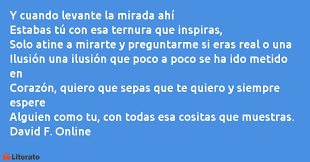 David F Online Y Cuando Levante La Mirada Ah