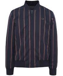 Fred Perry Navy Striped Bomber Jacket J3508 Jules B