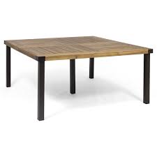 There is no reason to be elegant all the time. Noble House Lankershim Outdoor Acacia Wood Dining Table In Teak And Rustic Metal 310014