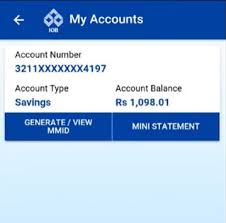  provision of internet banking facility. How To Get Iob Mini Statement Online