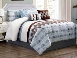 Shop our pure 100% french flax linen sets. 7 P West Pixel Diamond Embroidery Stone Wash Comforter Set Brown Blue White King 655881355239 Ebay