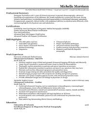 Best Ultrasound Technician Resume Example Livecareer