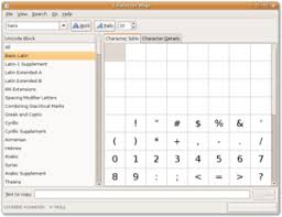 Image result for gnome character map
