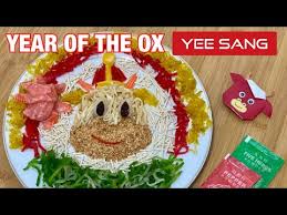 This dish, also known as yu sheng 鱼生, literally means raw fish but since fish (鱼) is pronunced is the same as abundance (余) in mandarin, therefore this yee sang dish is used to symbolise an increase in abundance, prosperity and vigor for the year. Cny Year Of The Ox Salmon Yee Sang Youtube
