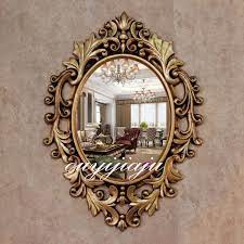 Aliexpress Com Buy Large Big Decorative Cosmetic Antique Oval Wall Mirror With Frame Vintage Wedding Gift Ba In 2021 Mirror Wall Vintage Mirror Wall Oval Wall Mirror