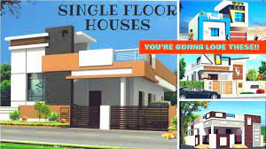 Individual House Front Elevation Designs 2 Bhk Single Floor House Designs 3d Views Front Elevation Designs Single Floor House Design House Front