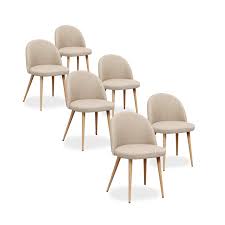 Maybe you would like to learn more about one of these? Lot De 6 Chaises Scandinaves Cecilia Tissu Beige