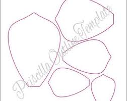 Para realizar ésta rosa de papel ocupe 2 de pétalos pequeños, 2 pétalos medianos y 8 pétalos grandes. Paper Rose Printable Templates Printable Paper Flower Etsy Paper Flower Printable Templates Flower Templates Printable Free Paper Flower Templates
