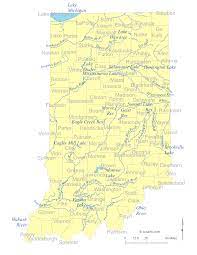 Map of indiana cities and rivers. State Of Indiana Water Feature Map And List Of County Lakes Rivers Streams Cccarto