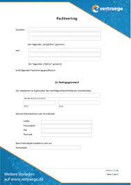 Folge deiner leidenschaft bei ebay! Muster Pachtvertrag Vertraege De