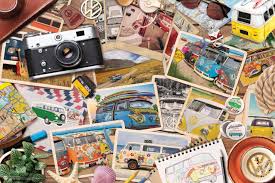 The easiest way to glue your puzzle is to actually pour the glue right on top of the puzzle and then use a piece of cardboard or a business card to spread the . Eurographics Vw Road Trips 550 Piece Puzzle Box Tin Finished Puzzle Size 13 X 19 Jigsaw Puzzles Puzzle Store Design Puzzle