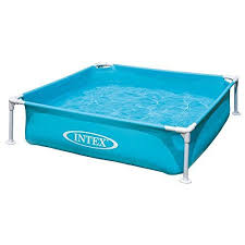Intex 0775252 Piscine Mini Cadre Acier Bleu 122 X 122 X 30 Cm Piscine Mini Frame Bleue Dimensions 122 X 122 X 30 Portable Swimming Pools Square Pool Kid Pool