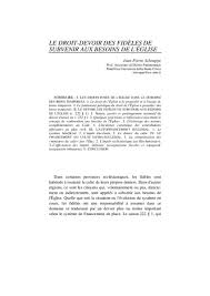 Selon vous qui doit subvenir aux besoins financiers dans un couple? Dadun Le Droit Devoir Des Fideles De Subvenir Aux Besoins De L Eglise