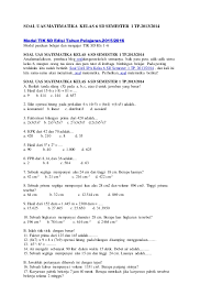 Soal dan kunci jawaban latihan ulangan umum matematika kelas 4 semester 1 gasal serba serbi guru matematika kelas 4 matematika matematika kelas 5 Soal Kelas 6 Smtr 1