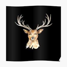 Head Of Deer Gifts Merchandise Redbubble Male head silhouette with gears. head of deer gifts merchandise redbubble