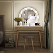 Hermanson Vanity Set With Stool And Mirror Vanity Set With Mirror Vanity Table Set Vanity Set