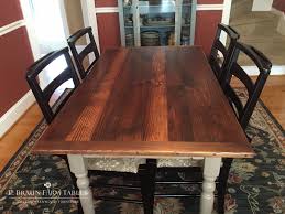 Two Light Patina Boards Provide A Pleasing Contrast In Color To The Rest Of This Reclaimed Barn Wood Table Top We Han Farm Table Furniture Reclaimed Barn Wood